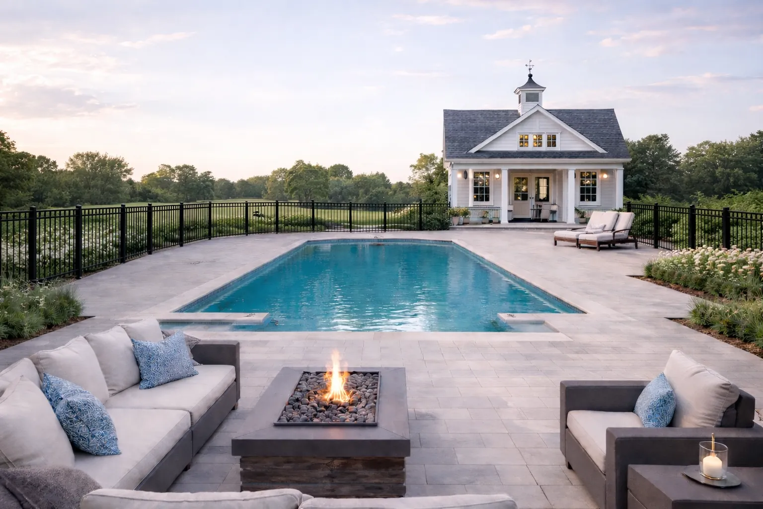 Fiberglass pool installation in Hingham, MA